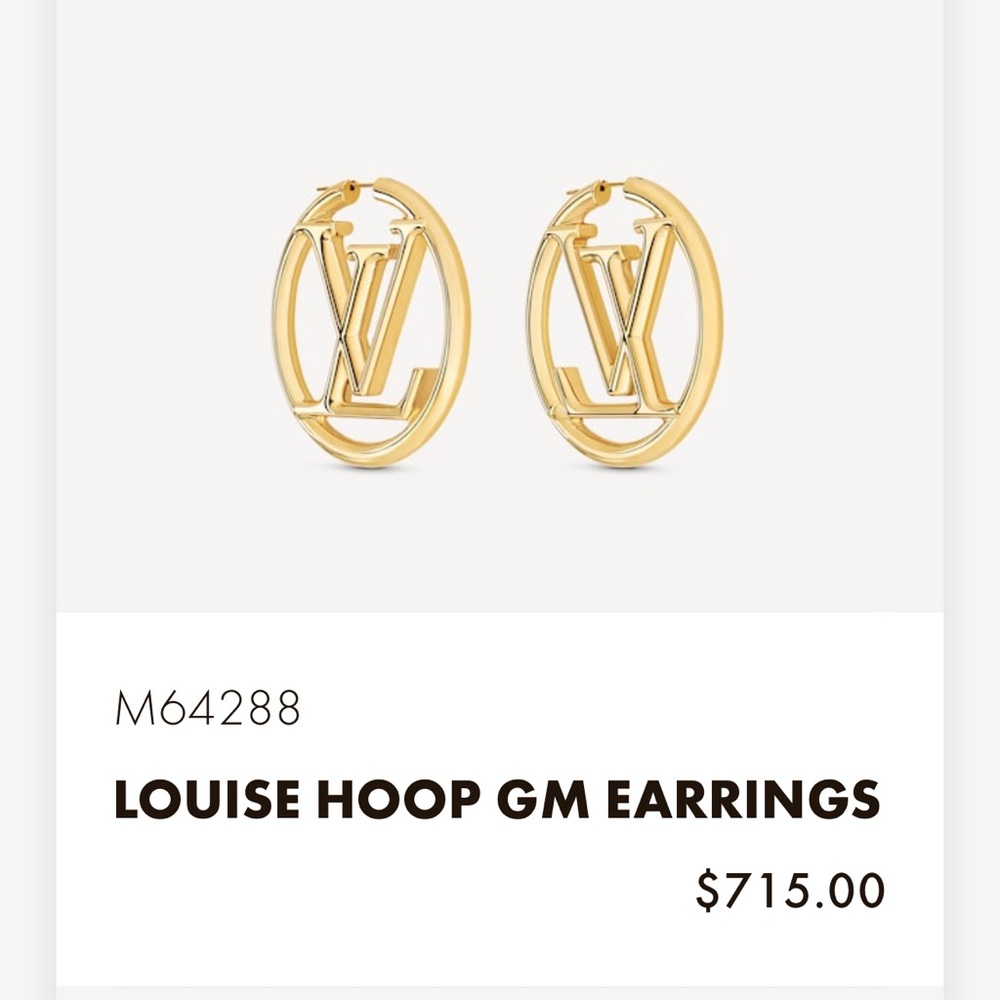 Louis Vuitton earrings new with box